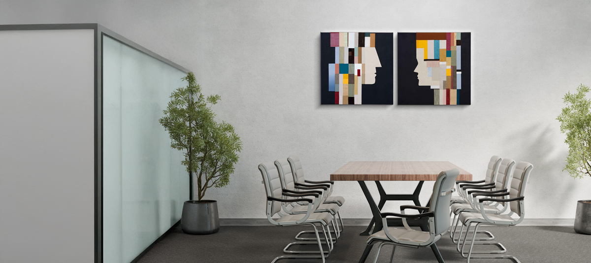 sustainable wall art in office meeting room- Elena Kamphuis